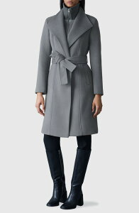 �}�b�J�[�W�� ���f�B�[�X �A�E�^�[ �W���P�b�g�E�u���]�� �E�[�� �R�[�g Mackage Norita Beltedouble Face Wool Coat with Wool Blend Bib CARBON MIX