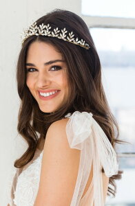 �u���C�Y & �w�A�s���Y ���f�B�[�X �A�N�Z�T���[ Brides & Hairpins Acacia Swarovski Crystal & Pearl Crown Comb (Nordstrom Exclusive) GOLD �S�[���h