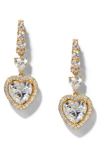 �i�f�B�[�� ���f�B�[�X �A�N�Z�T���[ �s�A�X�E�C�������O Nadri Le Bisou Halo Heart Drop Earrings GOLD �S�[���h