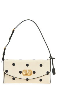 ���@�����e�B�m ���f�B�[�X �o�b�O �h�b�g�� �h�b�g �V���N Valentino Garavani DeVain Polka Dot Silk Clutch BUTTER �h�b�g