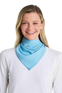 �N�[���o�[ ���f�B�[�X �A�N�Z�T���[ �}�t���[�E�X�g�[���E�X�J�[�t Coolibar Grassi Lightweight Sun Bandana UPF 50+ Sun Protection Arctic Blue �u���[