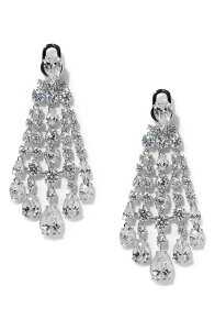�i�f�B�[�� ���f�B�[�X �A�N�Z�T���[ �s�A�X�E�C�������O Nadri Hollywood Front/Back Chandelier Earrings RHODIUM