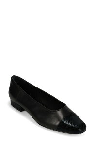 �x�l�� ���f�B�[�X �V���[�Y �p���v�X �L���b�v VANELi Cap Toe Flat Black Leather �u���b�N