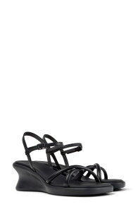 �J���y�[�� ���f�B�[�X �V���[�Y �q�[�� �T���_�� Camper Louise Wedge Sandal Black �u���b�N