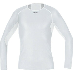 �S�A�E�F�A �����Y �g�b�v�X �V���c GOREWEAR Windstopper Base Layer Long Sleeve Shirt - Men's Light Grey/White �z���C�g