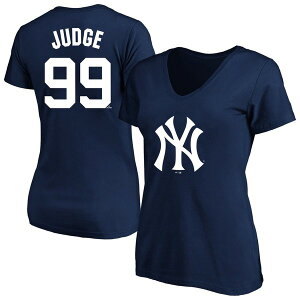 �v���t�@�C�� ���f�B�[�X �g�b�v�X T�V���c V�l�b�N �v���X�T�C�Y Women'sProfile Aaron Judge Navy New York Yankees Plusize Name & Number V-Neck T-Shirt (Plus) Navy �l�C�r�[