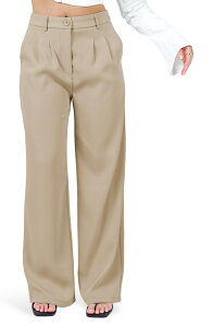 �v�����Z�X�|���[ ���f�B�[�X �{�g���X ���M���X ���C�h���b�O �v���[�c �p���c Princess Polly Archer Pleated Wide Leg Pants TAUPE �g�[�v