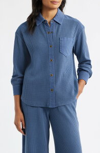 �V�e�B�u���[�X ���f�B�[�X �g�b�v�X �V���c CITY BLUES Camden Thermal Mixed Media Snap-Up Shirt BLUE �u���[