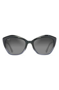 �}�E�C�W�� ���f�B�[�X �A�N�Z�T���[ �T���O���X�E�A�C�E�F�A �v���X�T�C�Y Maui Jim Lotus 56mm PolarizedPlus2 Cat Eye Sunglasses BLACK FADE/ NEUTRAL GREY �u���b�N