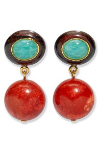���W�[�t�H�[�g���l�[�g ���f�B�[�X �A�N�Z�T���[ �s�A�X�E�C�������O Lizzie Fortunato Laurel Semiprecioustone Drop Earrings RED MULTI ���b�h