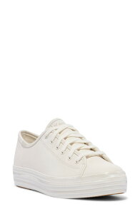 �P�b�Y ���f�B�[�X �V���[�Y �X�j�[�J�[ �v���b�g�t�H�[�� Keds Triple Kick Platform Sneaker (Women) OFF WHITE LEATHER �I�t�z���C�g