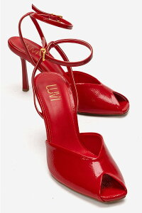 �v�����[�O�V���[�Y ���f�B�[�X �q�[�� �A���N�� Prologue Shoeslate Ankle Strap Stiletto Pump Red ���b�h