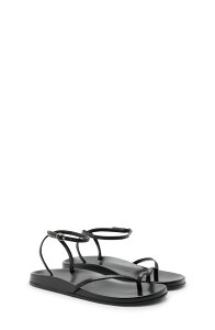 �}���S ���f�B�[�X �V���[�Y �T���_�� �A���N�� MANGO Ankle Strap Slide Sandal (Women) BLACK �u���b�N