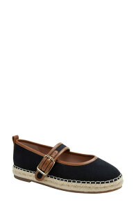 ���l�A�p�E�� ���f�B�[�X �V���[�Y �p���v�X Linea Paolo Marjorie Mary Jane Flat (Women) BLACK/ COGNAC �u���b�N