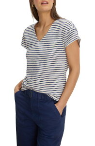 �j�b�N�v���X�]�[�C ���f�B�[�X �g�b�v�X �V���c �v�` NIC+ZOE Diamond Stripe Top (Petite Regular) INDIGO MULTI �C���f�B�S