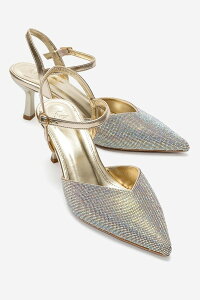 �v�����[�O�V���[�Y ���f�B�[�X �p���v�X Prologue Shoes Nivora Stiletto Pump Gold Glitter �S�[���h