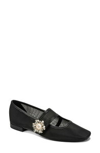 �J�[�� ���K�[�t�F���h ���f�B�[�X �V���[�Y �p���v�X KARLAGERFELD PARISabelle Mary Jane Flat (Women) BLACK �u���b�N
