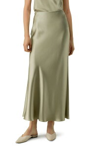 �����[�V���N ���f�B�[�X �{�g���X�J�[�g �}�L�V Lilysilk Women's Double-Faced Silk Charmeuse Maxi Skirt Artichoke