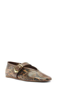 �V���b�c ���f�B�[�X �V���[�Y �p���v�X Schutz Vicki Buckle Mary Jane Flat (Women) PECAN BROWN �u���E��