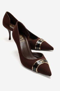 �v�����[�O�V���[�Y ���f�B�[�X �p���v�X Prologue Shoes Kendra Pointed Toe Stiletto Pump Brown �u���E��