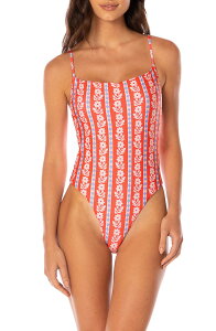 �}�[�W ���f�B�[�X �g�b�v�X �����s�[�X ���B���e�[�W Maaji Vintage Bloom Callie Reversible One-Piece Swimsuit BRIGHT RED ���b�h