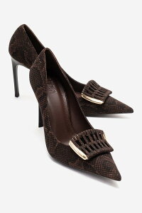 �v�����[�O�V���[�Y ���f�B�[�X �p���v�X Prologue Shoes Guerni Stiletto Pump Brown �u���E��