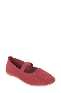 �^�n�� ���f�B�[�X �V���[�Y �p���v�X �j�b�g Tahari Ambrosia Knit Mary Jane Flat (Women) BURGUNDY �o�[�K���f�B