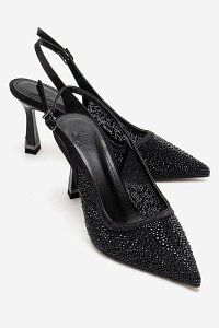 �v�����[�O�V���[�Y ���f�B�[�X �p���v�X Prologue Shoes Frea Slingback Stiletto Pump Charcoal �`���R�[��