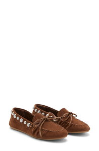 �}���S ���f�B�[�X �V���[�Y �X���b�|���E���[�t�@�[ MANGO Studded Loafer (Women) MEDIUM BROWN �u���E��