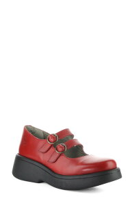 �t���C�����h�� ���f�B�[�X �V���[�Y �p���v�X Fly London Mily Mary Jane Flat (Women) 002 RED ���b�h