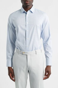 �~�Y�����C�� �����Y �g�b�v�X �V���c �R�b�g�� Mizzen+Main Hilton Open Check Cotton Blend Button-Up Shirt Sky Cooper Plaid �`�F�b�N