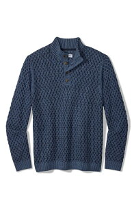 �g�b�~�[�o�n�} �����Y �A�E�^�[ �p�[�J�[�E�X�E�F�b�g �Z�[�^�[ Tommy Bahama Cross Cable Buttoneck Sweater Coastline