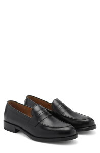 �}���S �����Y �V���[�Y ���U�[ ���[�t�@�[ MANGO Leather Penny Loafer (Men) BLACK �u���b�N