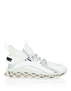 �v���C�� �X�|�[�c ���f�B�[�X �V���[�Y �X�j�[�J�[ PLEIN SPORT Hi-Top Runner Tiger Unisex (Unisex) white �z���C�g