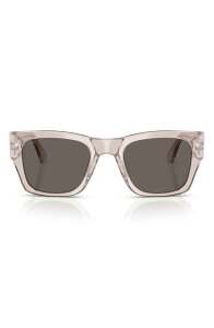 �y���\�� ���f�B�[�X �A�N�Z�T���[ �T���O���X�E�A�C�E�F�A Persol 52mm Square Sunglasses TRANSPARENT BROWN GREY / GREY �O���[