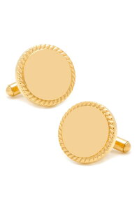 �J�t�����N �����Y �A�N�Z�T���[ �J�t�X�{�^�� Cufflinks, Inc. Engravable Round Rope Border 14K Gold Plated Cuff Links GOLD �S�[���h
