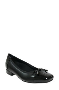 �_�C�r�b�h�e�C�g ���f�B�[�X �V���[�Y �p���v�X David Tate Alpha Square Toe Flat Black Nappatent �u���b�N