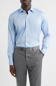 �s�[�^�[�E�~���[ �����Y �g�b�v�X �V���c ���M�����[�t�B�b�g Peter Millar Campbell Perfect Pinpoint Regular Fit Button-Up Shirt Cottage Blue �u���[