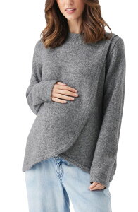 ���C�v�}�^�j�e�B ���f�B�[�X �A�E�^�[ �p�[�J�[�E�X�E�F�b�g �j�b�g Ripe Maternity Addisonursing Knit (Maternity) Charcoal �`���R�[��