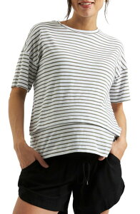 ���C�v�}�^�j�e�B ���f�B�[�X �g�b�v�X �V���c Ripe Maternity Claudette Nursing Tee (Maternity) WHITE INK �z���C�g