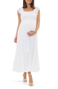 ���C�v�}�^�j�e�B ���f�B�[�X �g�b�v�X �����s�[�X Ripe Maternity Hail Spot Dress (Maternity) WHITE �z���C�g