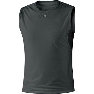 �S�A�E�F�A �����Y �g�b�v�X �V���c �m�[�X���[�u GOREWEAR Windstopper Base Layer Sleevelesshirt - Men's Black �u���b�N