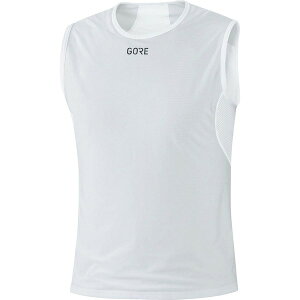 �S�A�E�F�A �����Y �g�b�v�X �V���c �m�[�X���[�u GOREWEAR Windstopper Base Layer Sleevelesshirt - Men's Light Grey/White �z���C�g