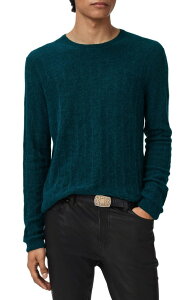 �W�����o���x�C�g�X �����Y �A�E�^�[ �j�b�g�E�Z�[�^�[ �N���[�l�b�N John Varvatos Baiso Crewneck Sweater MEDITERRANEA