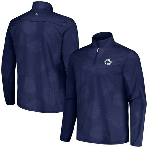 �g�b�~�[�o�n�} �����Y �A�E�^�[ �W���P�b�g�E�u���]�� Men's Tommy Bahama Navy Penn State Nittany Lions Delray Frond IslandZone Half-Zip Jacket Navy �l�C�r�[