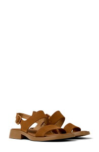 �J���y�[�� ���f�B�[�X �V���[�Y �q�[�� �T���_�� Camper Dana Sandal Mid Brown �u���E��