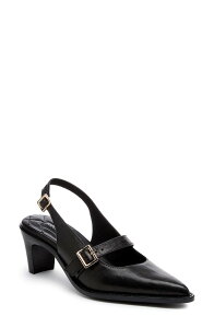 �P���V�[�_�b�K�[ ���f�B�[�X �V���[�Y �q�[�� Kelsi Dagger Brooklyn Maeve Mary Jane Slingback Pump Black �u���b�N