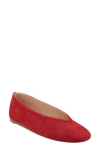 �}�[�N�E�t�B�b�V���[ ���f�B�[�X �V���[�Y �p���v�X Marc Fisher LTD Gradi Flat Medium Red ���b�h
