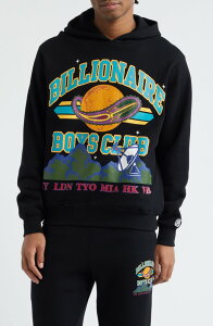 �r���I�l�A�{�[�C�Y�N���u �����Y �A�E�^�[ �p�[�J�[�E�X�E�F�b�g �O���t�B�b�N Billionaire Boys Club Globe Graphic Hoodie Black �u���b�N