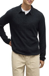 �x�A�t�b�g�h���[���X �����Y �A�E�^�[ �p�[�J�[�E�X�E�F�b�g �|���V���c Barefoot Dreams CozyChic Lite Long Sleeve Polo Shirt BLACK �u���b�N